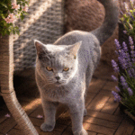 Gemuetliche Katze auf der Terrasse 150x150